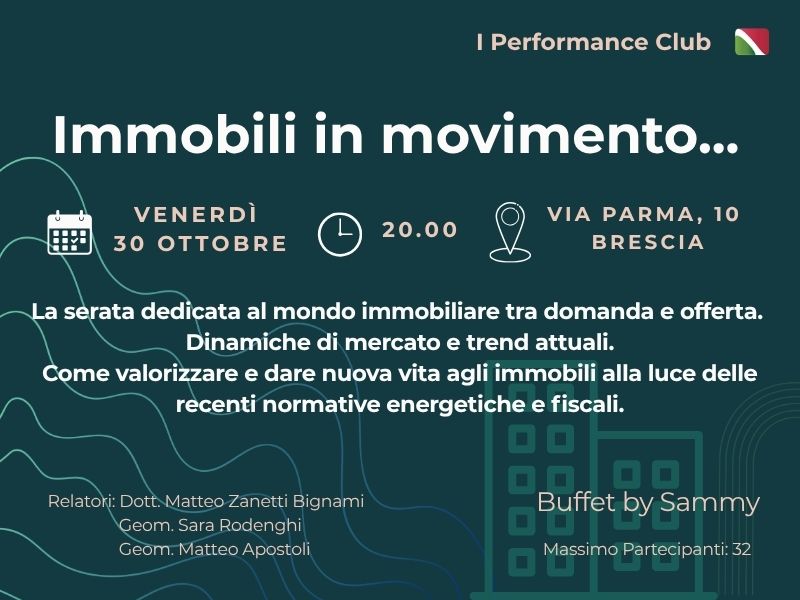 Serata Salotto Culturale “Immobili in movimento” – 30 Ottobre 2026