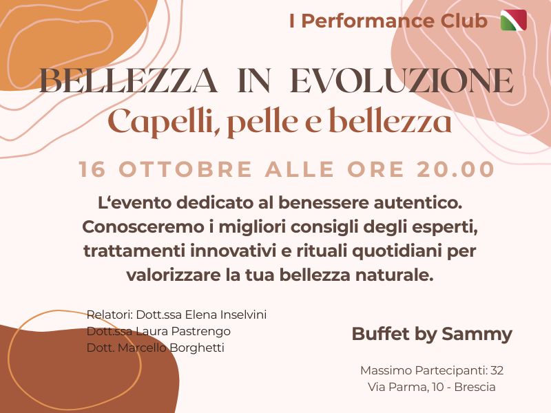Serata Salotto Culturale “BELLEZZA IN EVOLUZIONE. Capelli, pelle e bellezza” – 16 Ottobre 2026