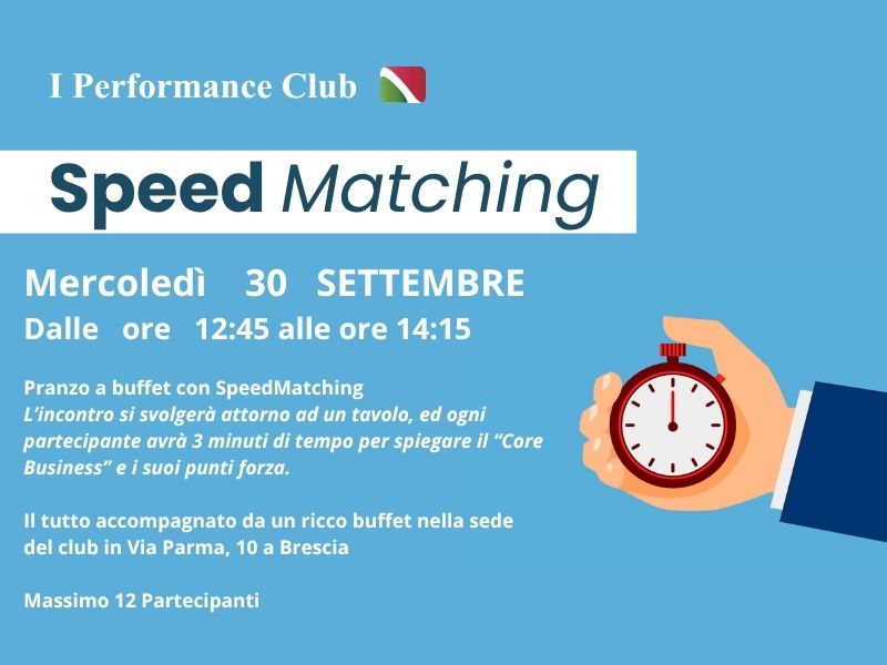 Speed Match – 30 Settembre 2026